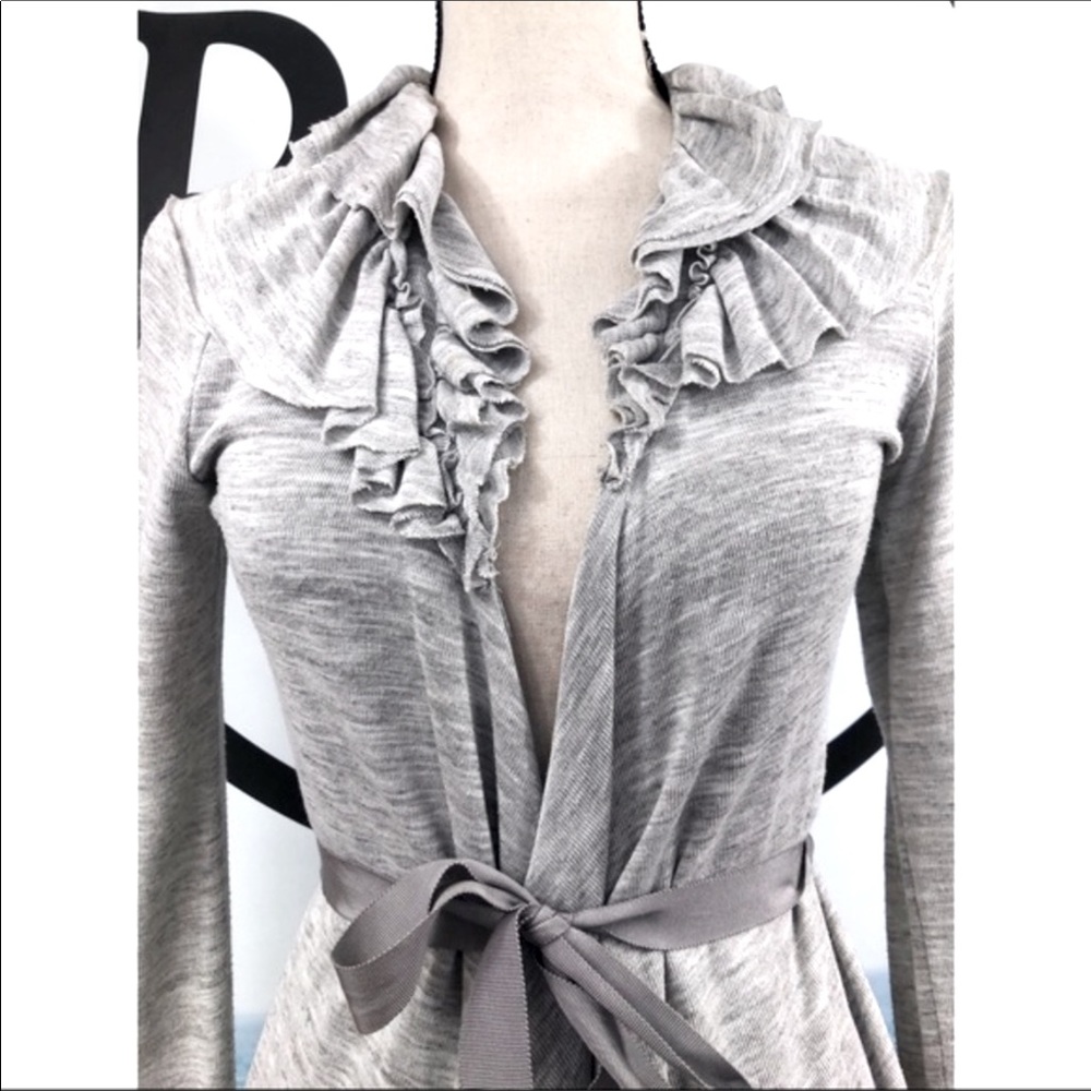 GREEN DRAGON Ruffled Waterfall Cardigan - Picture 15 of 16